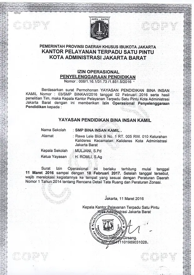 SMP BINA INSAN KAMIL